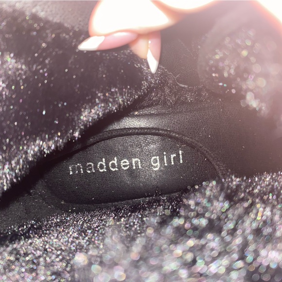 Women’s Madden Girl Furry Combat Boots. Color- Black. - Picture 11 of 13